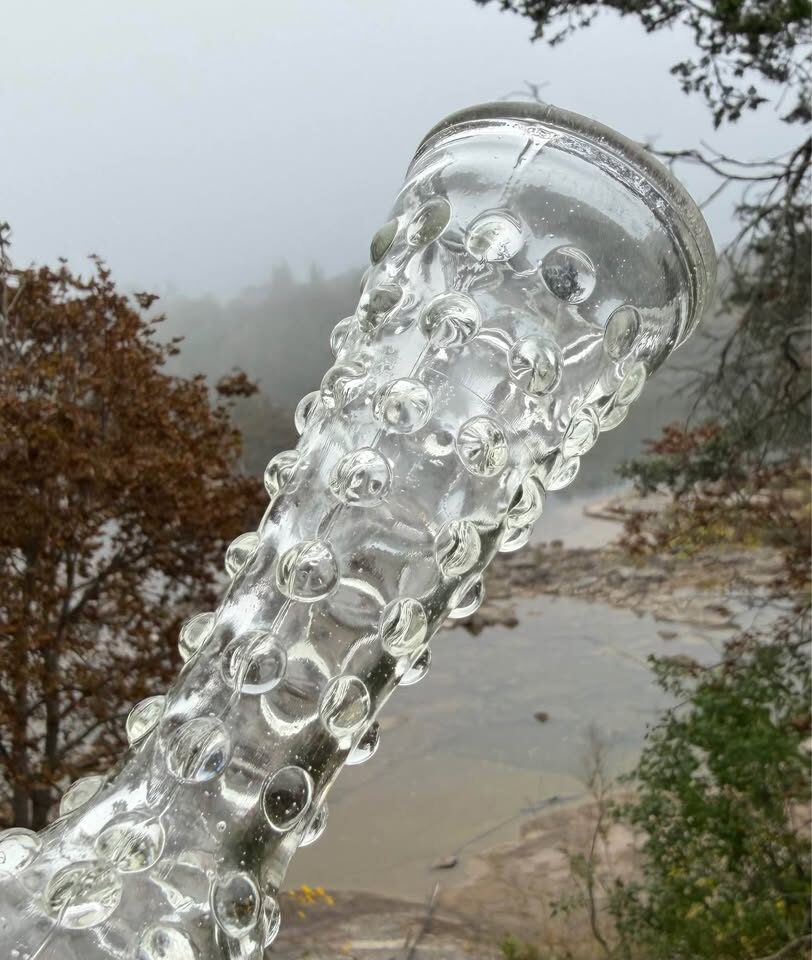 Cottagecore Clear Hobnail Glass Vases - Unique Matching Pair - photo 7