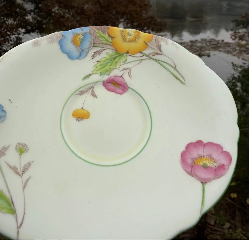 Rare 1930s Paragon Oval Teacup & Saucer Set – Mint Condition - photo 10