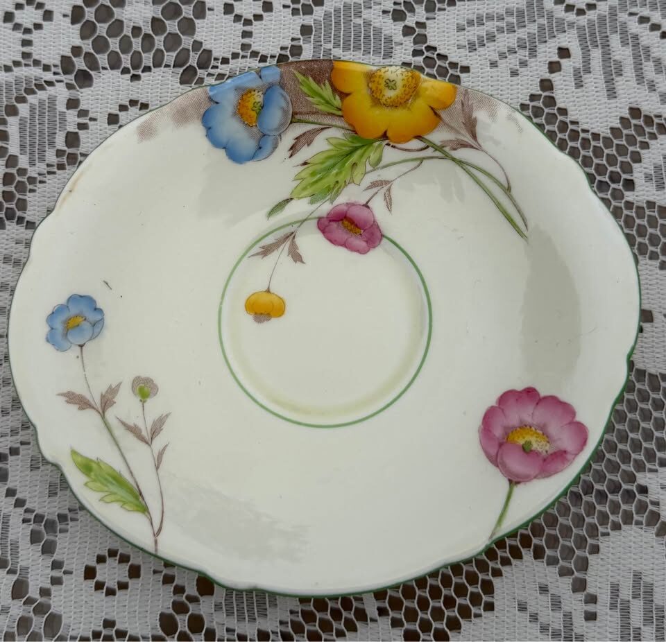 Rare 1930s Paragon Oval Teacup & Saucer Set – Mint Condition - photo 9