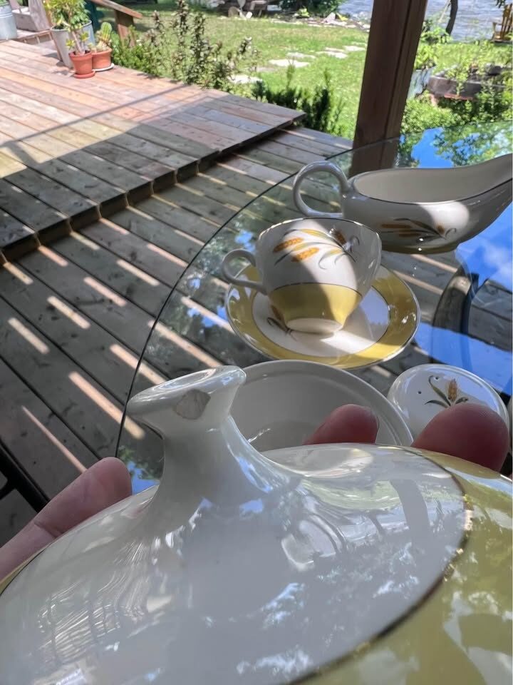 Vintage 1950s Goldcrest "Autumn Gold" Wheat Coffee/Tea Serving Set - 6 Pcs - photo 5