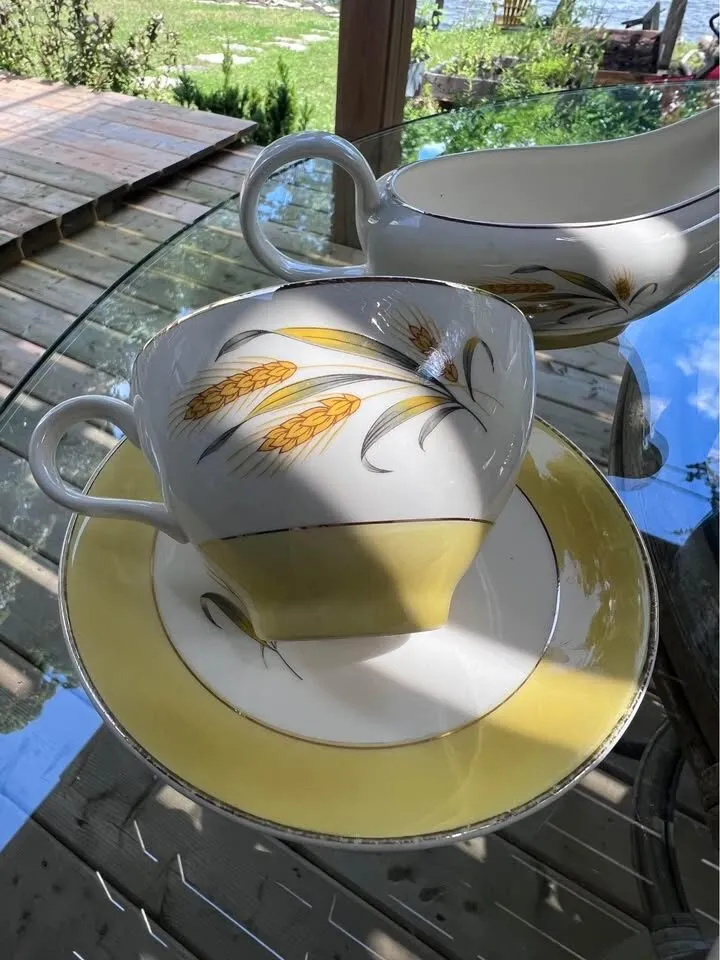 Vintage 1950s Goldcrest "Autumn Gold" Wheat Coffee/Tea Serving Set - 6 Pcs - photo 6
