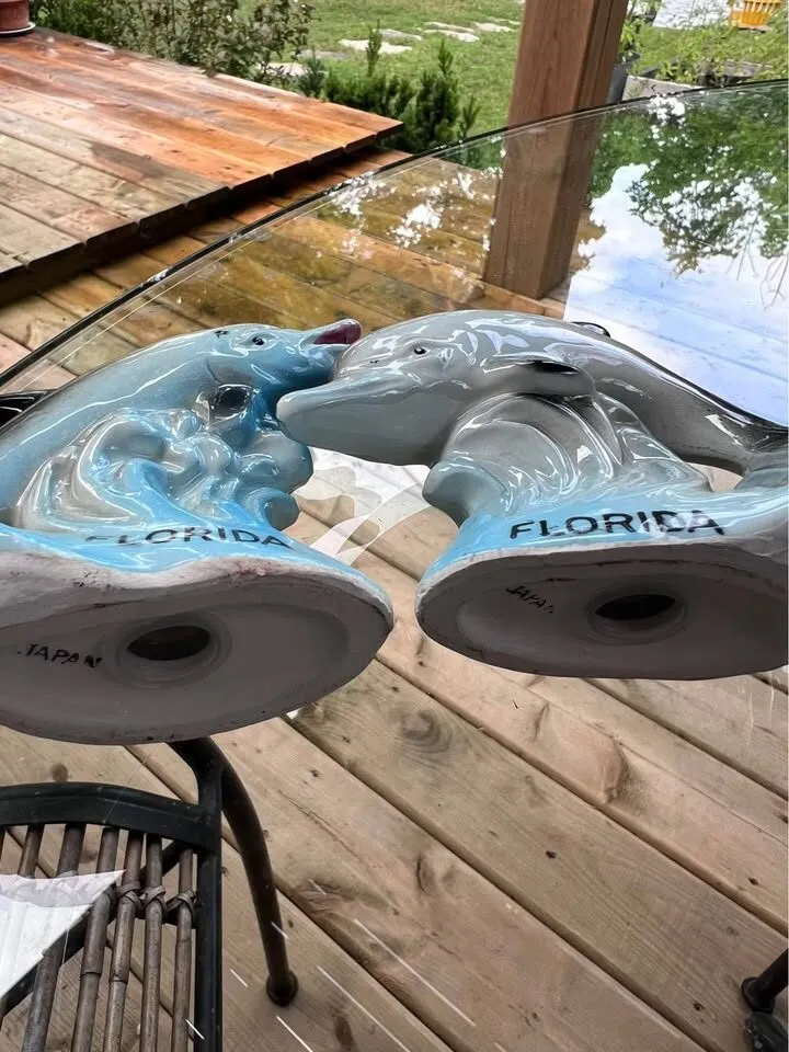 Vintage Florida Dolphin Salt & Pepper Shakers - Retro Collectible Pair! - photo 3