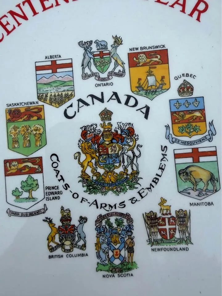 Vintage 1967 Canada Centennial Commemorative Plate – 8" Simpsons Potters - photo 3