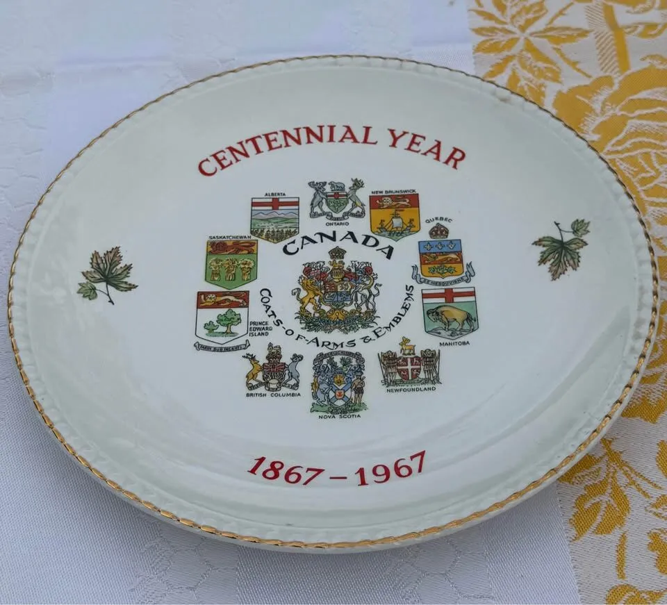 Vintage 1967 Canada Centennial Commemorative Plate – 8" Simpsons Potters - photo 6