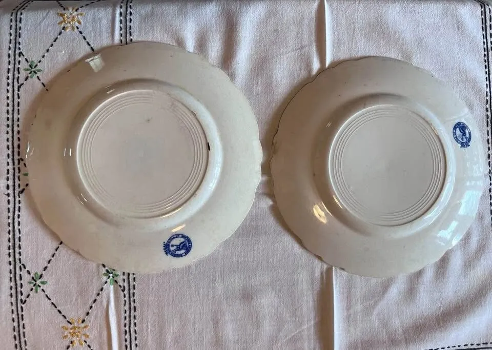 Antique Dudson Wilcox & Till “Regal” Flow Blue Transferware Plates - Early 1900s - photo 2