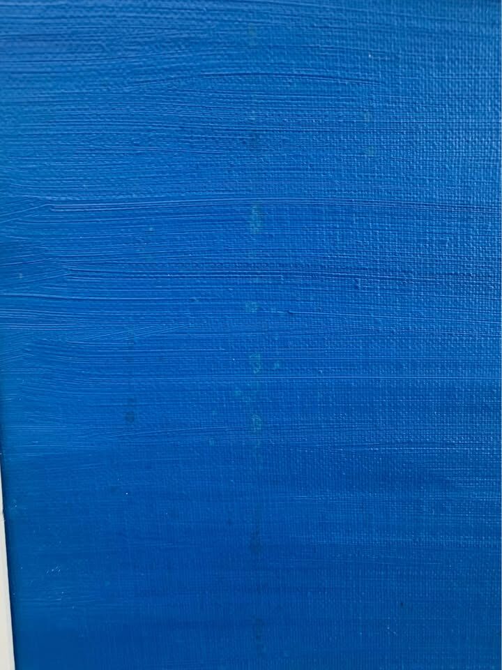 Large Vintage 1970s Floral Oil Painting Signed Anna Morrison - Blue Daisies - photo 9