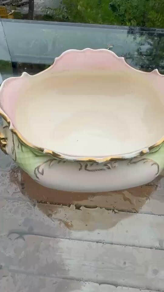 Antique S. Fielding & Co. (Crown Devon) Art Nouveau Centerpiece Bowl - c. 1890s