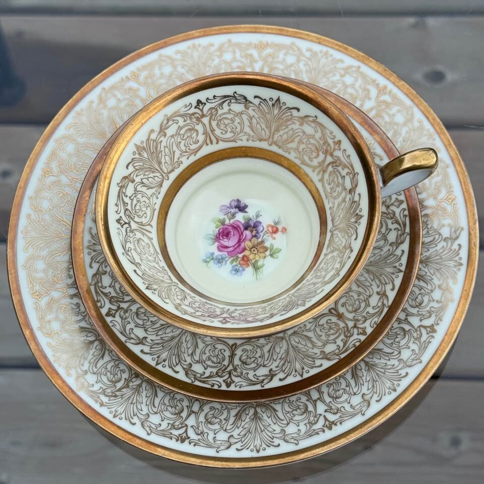 Vintage German Porcelain Tea Trios / Sammeltassen -Flawless Condition - photo 5
