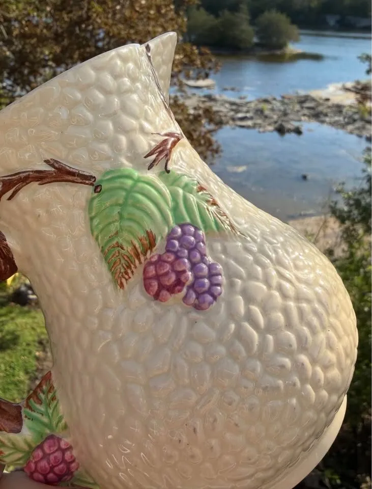 Vintage Wade Bramble Pottery Set - Pitcher & Divided Dish (Made in England) - photo 9