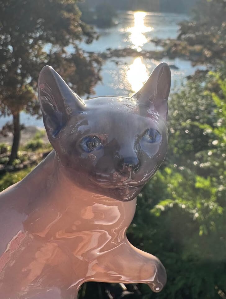 Vintage 1969-1973 Royal Copenhagen Porcelain Siamese Cat Figurine - #2862 - photo 10