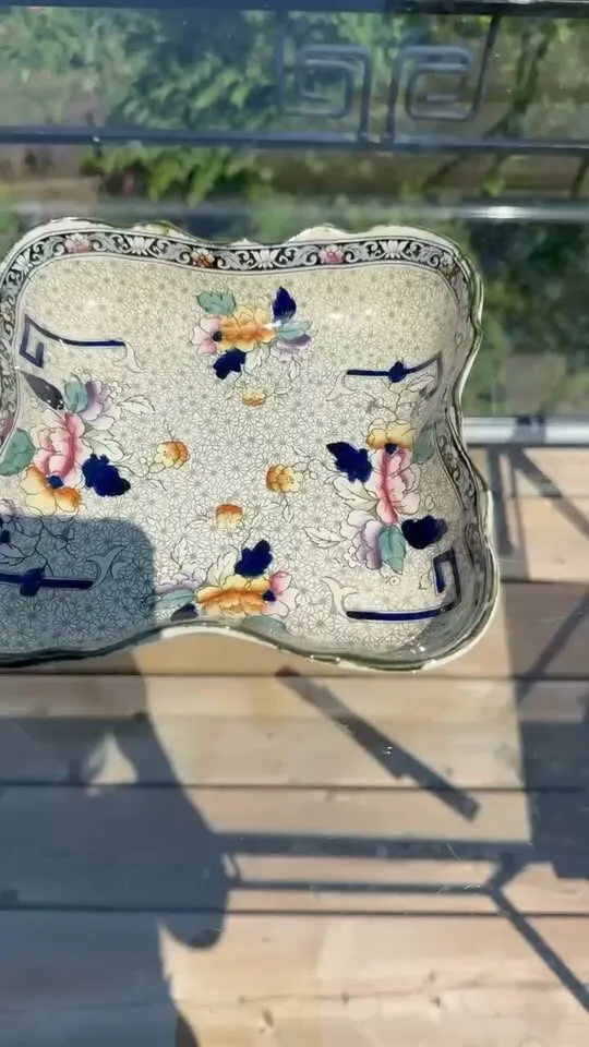 Antique S. Hancock & Sons "Trent" Square Bowl (1912-1923) Rare pattern 6265 - photo 1