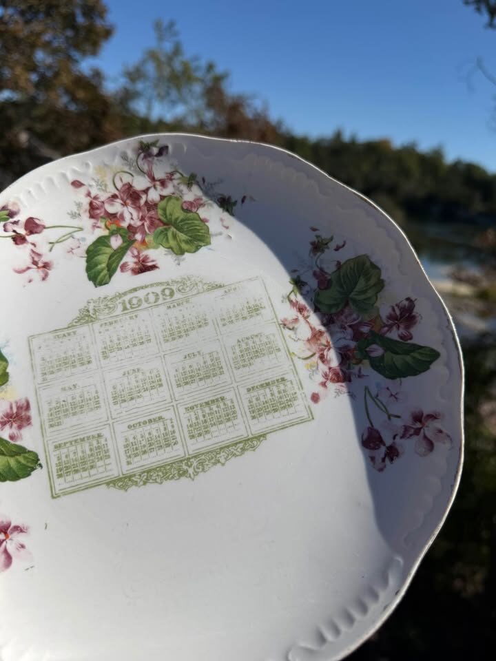 Antique 1909 Calendar Plate (Nels Larson Advertising) + Bonus 1909 Companion Plate - photo 8