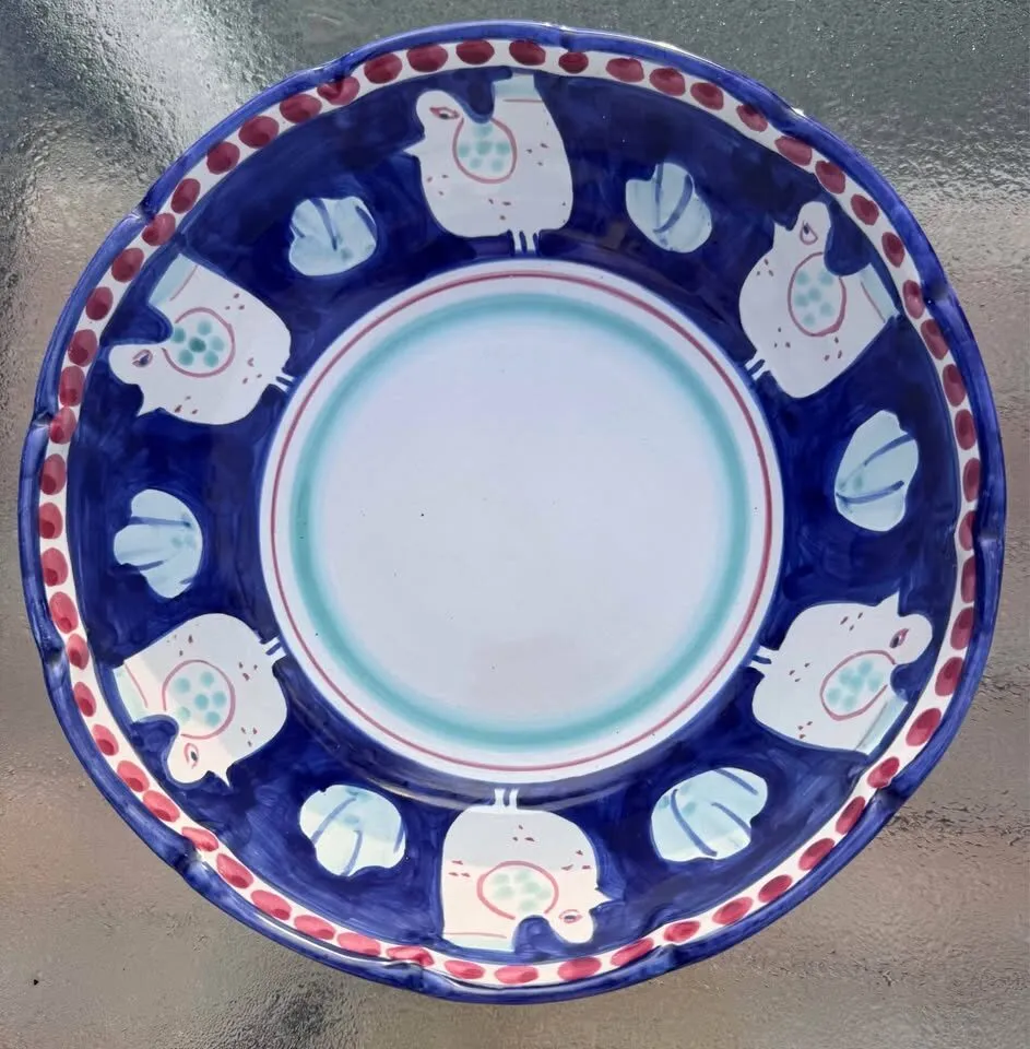 Vintage Nuova Vietri Campagna Chicken 9" Vegetable Serving Bowl - Italy - photo 4