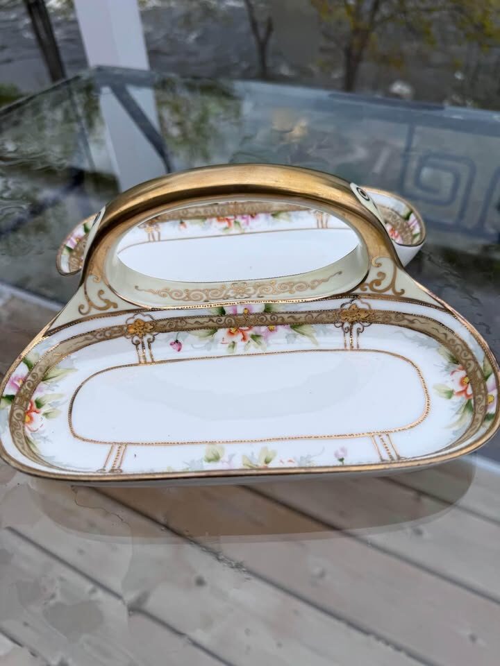 Antique Hand-Painted Nippon Divided Celery Dish - Morimura Bros. (1911-1921) - photo 4