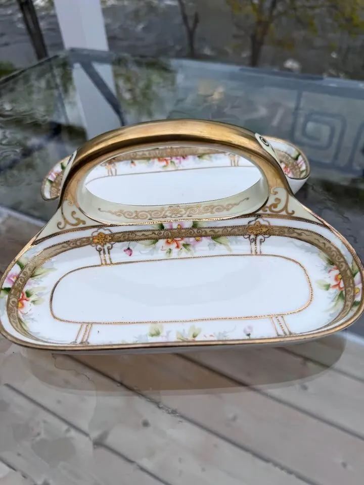 Antique Hand-Painted Nippon Divided Celery Dish - Morimura Bros. (1911-1921) - photo 4