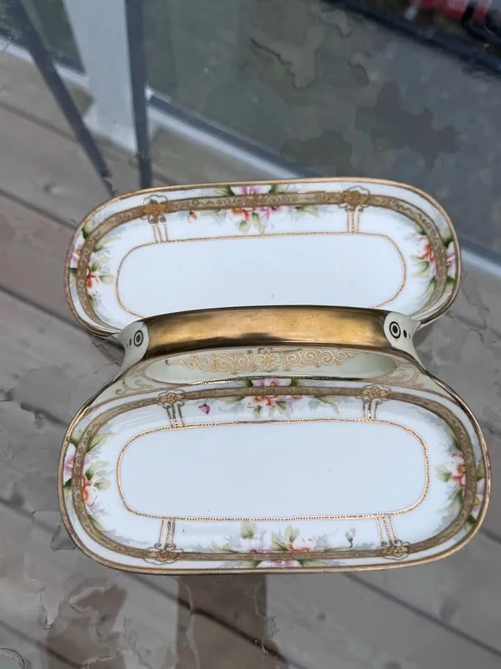 Antique Hand-Painted Nippon Divided Celery Dish - Morimura Bros. (1911-1921) - photo 5