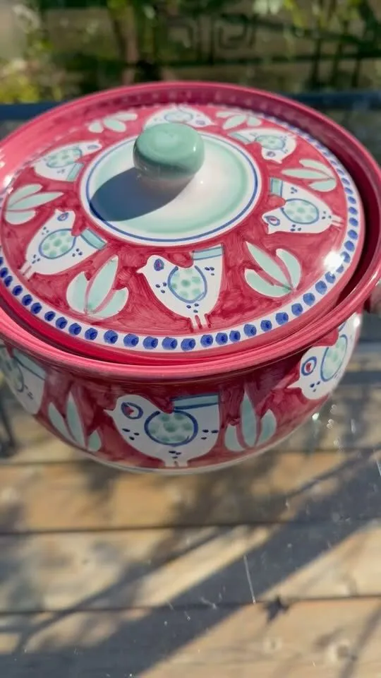 Authentic Italian Solimene Vietri Chicken Tureen – Hand-Painted Campagna Pottery! - photo 1