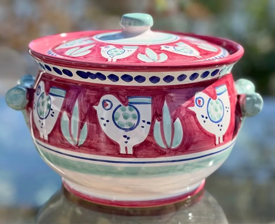 Authentic Italian Solimene Vietri Chicken Tureen – Hand-Painted Campagna Pottery! - photo 2