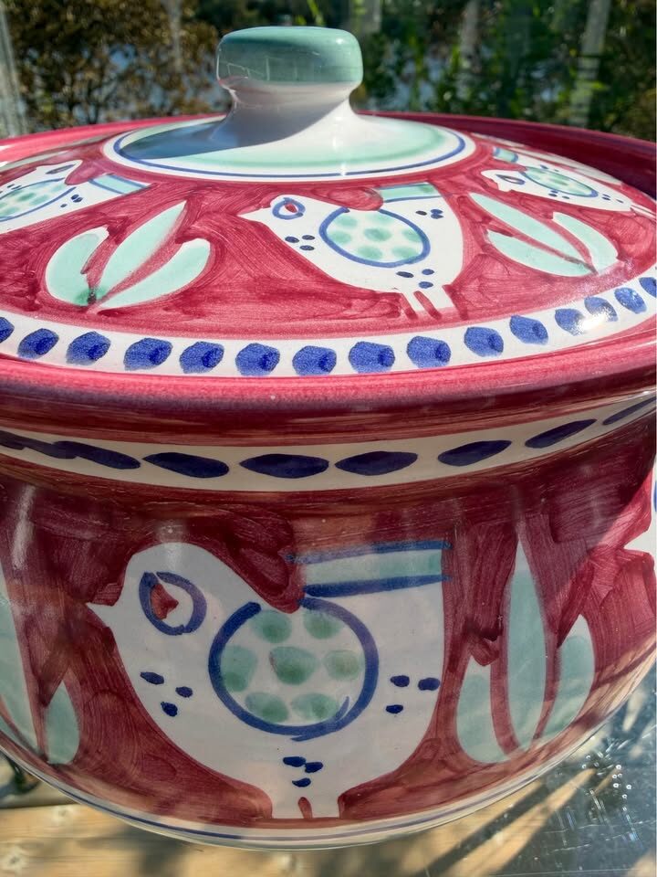 Authentic Italian Solimene Vietri Chicken Tureen – Hand-Painted Campagna Pottery! - photo 5