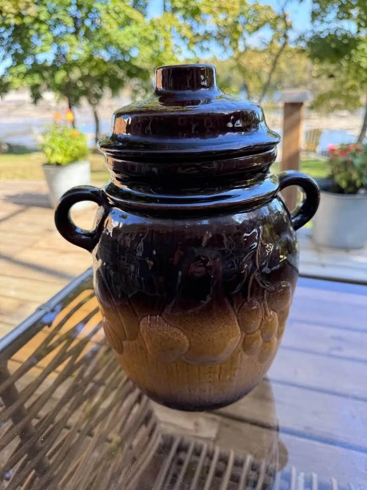Vintage West Germany Scheurich Keramik Rumtopf Jar with Lid (Model 820-28) - photo 3