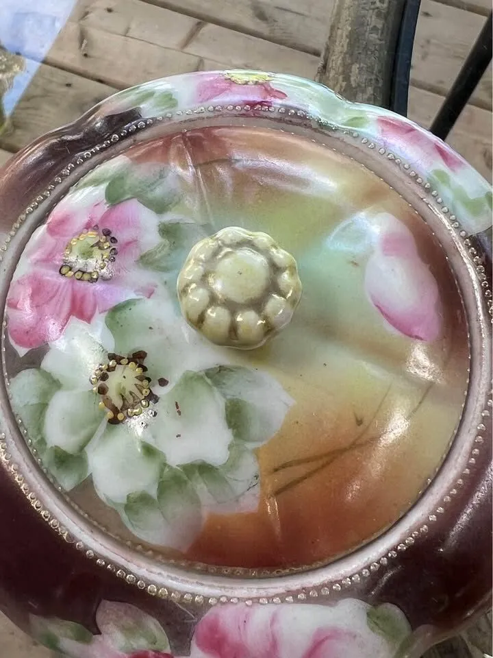 Antique Nippon Porcelain Sugar & Creamer Set - 115+ Yrs Old (Maple Leaf Mark) - photo 5