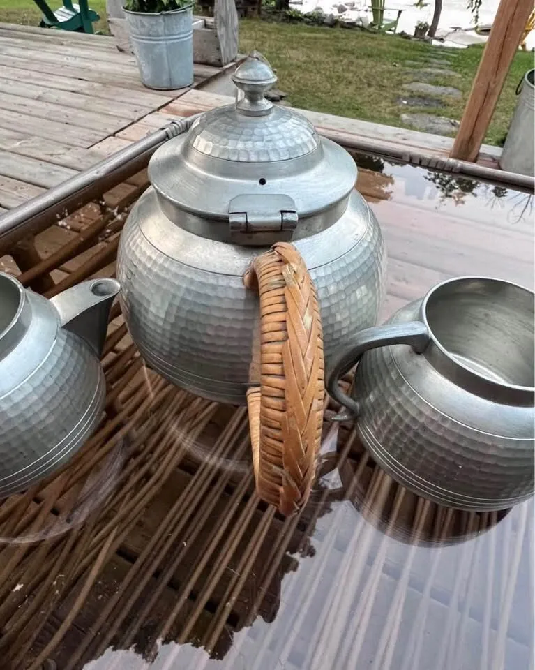 Vintage Selangor Pewter Tea Set (3-Piece, Pre-1963 Malaya Era) - photo 9