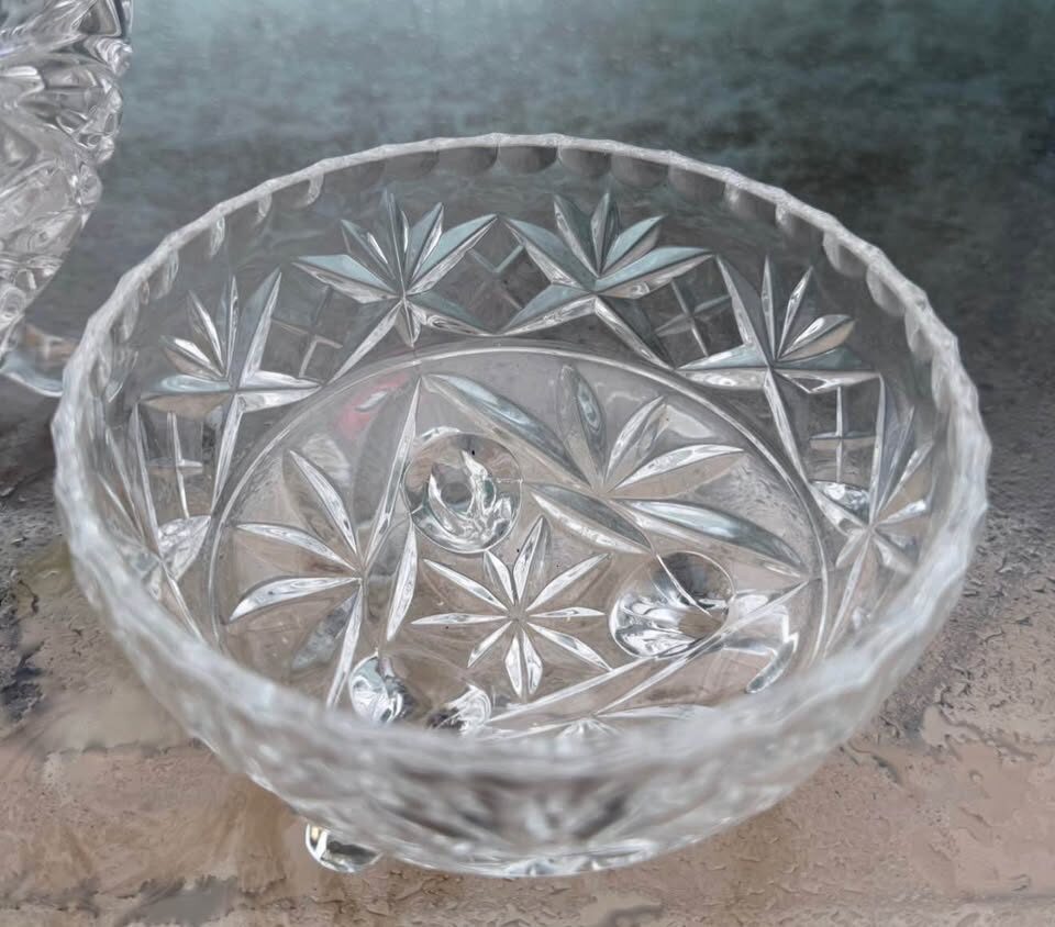 Vintage Crystal & Glass Serving Bowls (Anchor Hocking & Bohemian Cut Crystal) - photo 6