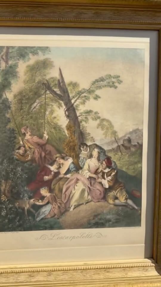 Pair of 19th-C. Franz Hanfstaengl Antique Lithographs – 15"x19" Framed ( - photo 1