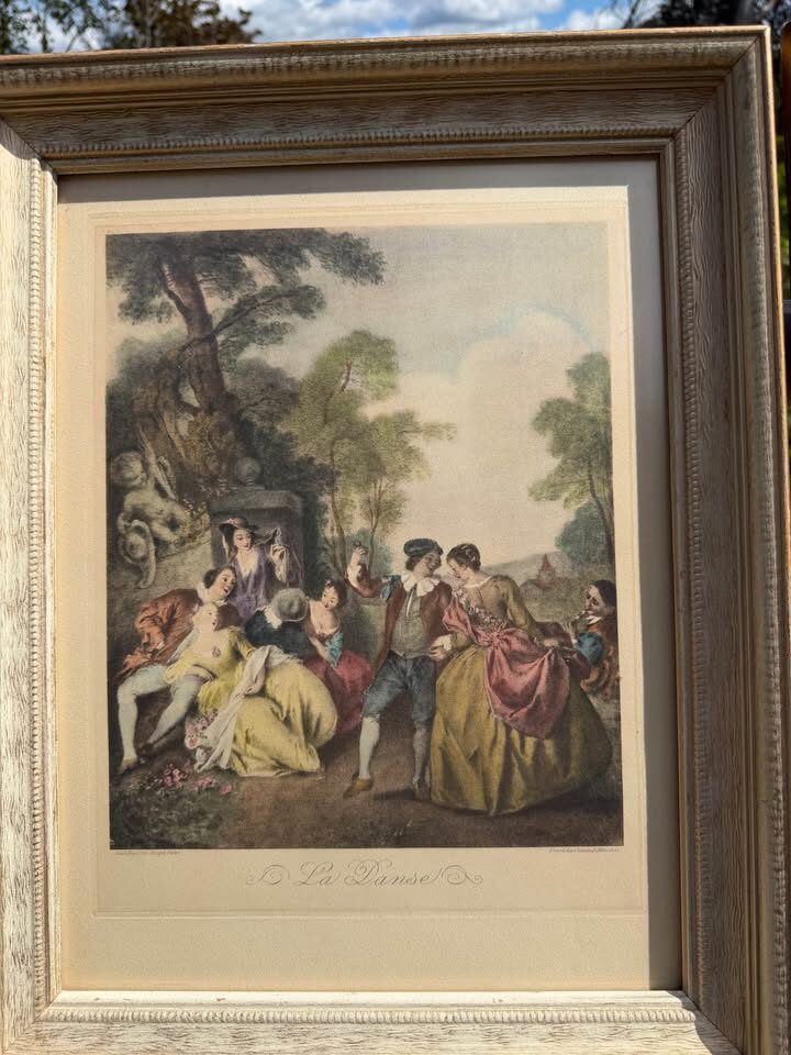 Pair of 19th-C. Franz Hanfstaengl Antique Lithographs – 15"x19" Framed ( - photo 3