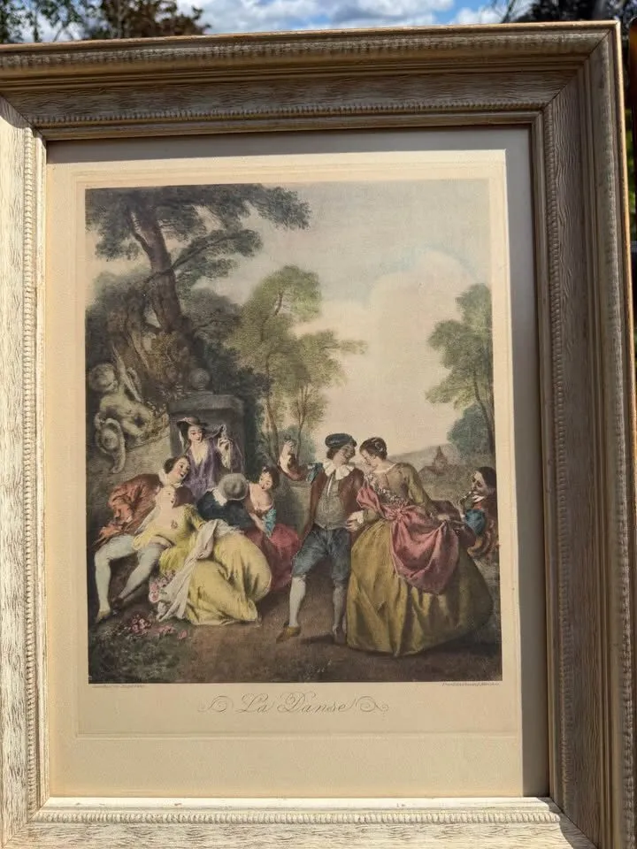 Pair of 19th-C. Franz Hanfstaengl Antique Lithographs – 15"x19" Framed ( - photo 3