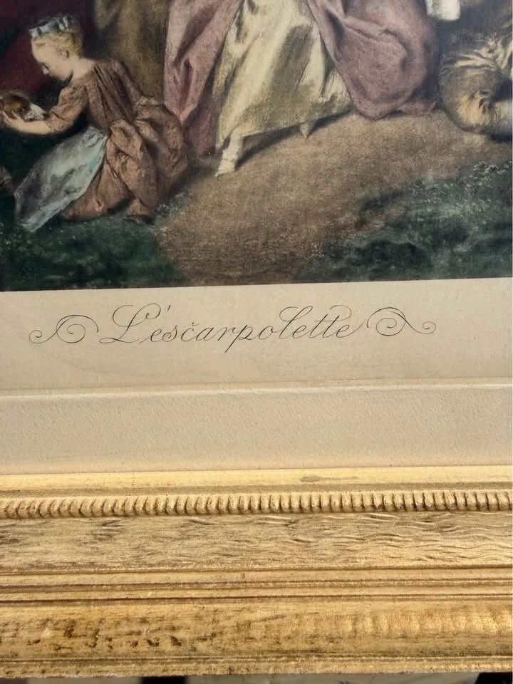 Pair of 19th-C. Franz Hanfstaengl Antique Lithographs – 15"x19" Framed ( - photo 6