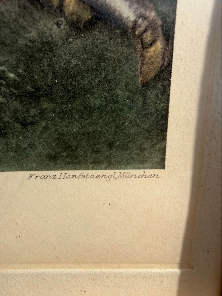 Pair of 19th-C. Franz Hanfstaengl Antique Lithographs – 15"x19" Framed ( - photo 8