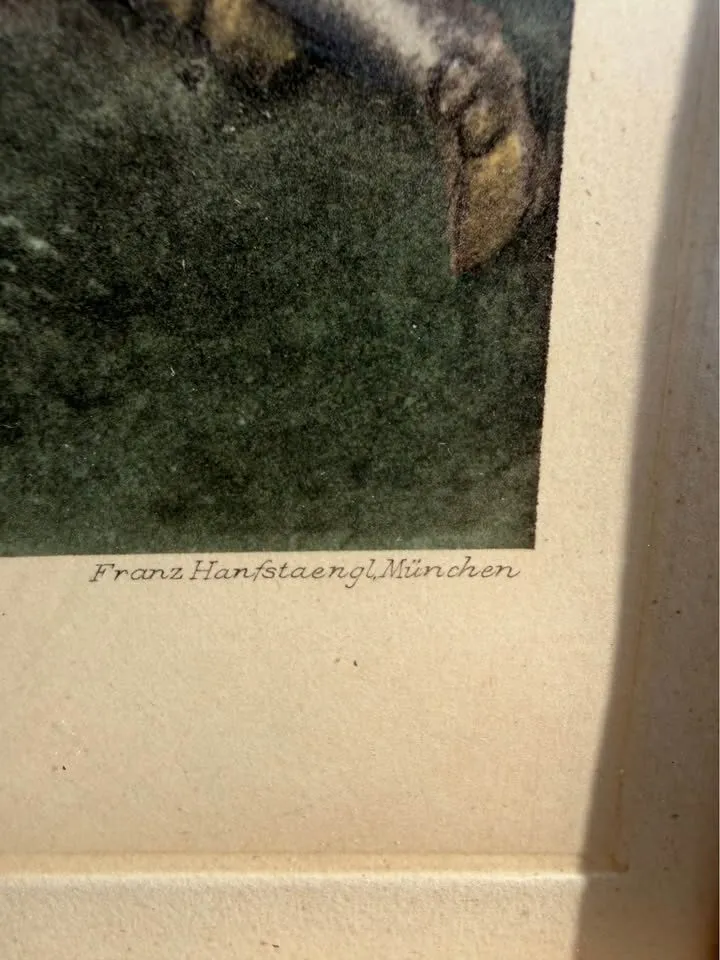 Pair of 19th-C. Franz Hanfstaengl Antique Lithographs – 15"x19" Framed ( - photo 8