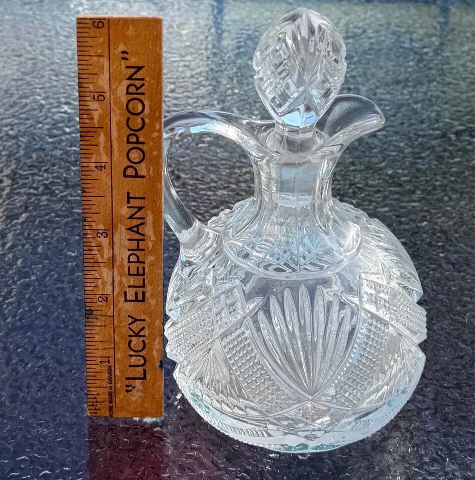 Antique 1896 EAPG George Duncan & Sons "Tepee" Oil/Vinegar Cruet with Stopper (6 1/4”) - photo 2