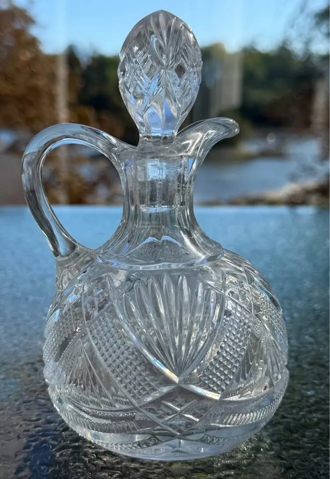 Antique 1896 EAPG George Duncan & Sons "Tepee" Oil/Vinegar Cruet with Stopper (6 1/4”) - photo 3