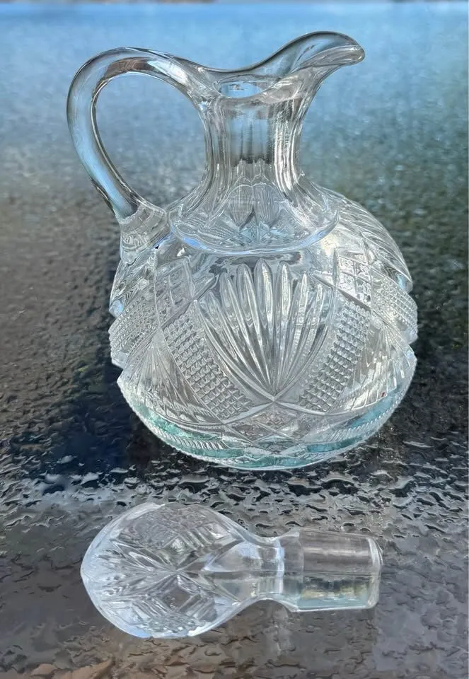 Antique 1896 EAPG George Duncan & Sons "Tepee" Oil/Vinegar Cruet with Stopper (6 1/4”) - photo 5