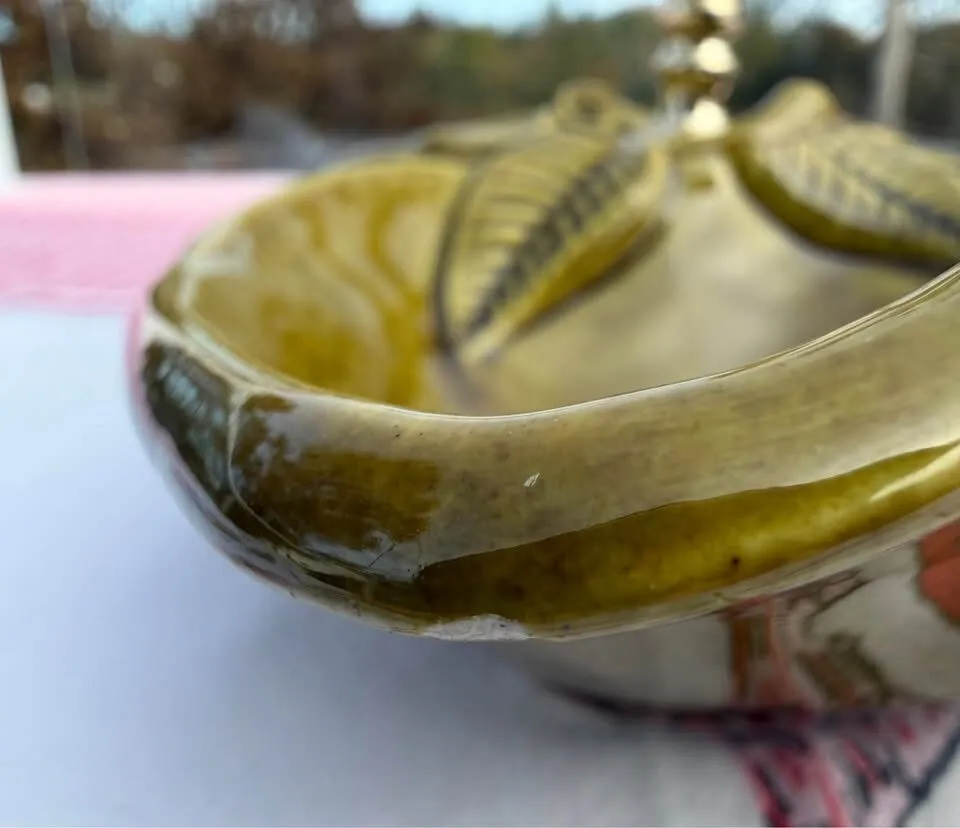 Vintage MCM California Pottery #716 Divided Apple Dish - Avocado - photo 6