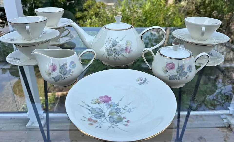 Vintage 1950s Alka Bavaria Germany Fine China Tea Set - 19 Pcs - photo 2