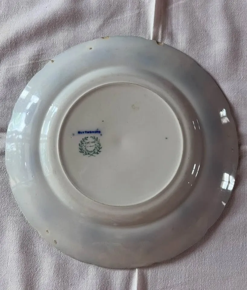Antique W.H. Grindley Blythswood Flow Blue Plate, Circa 1891-1914 - photo 2