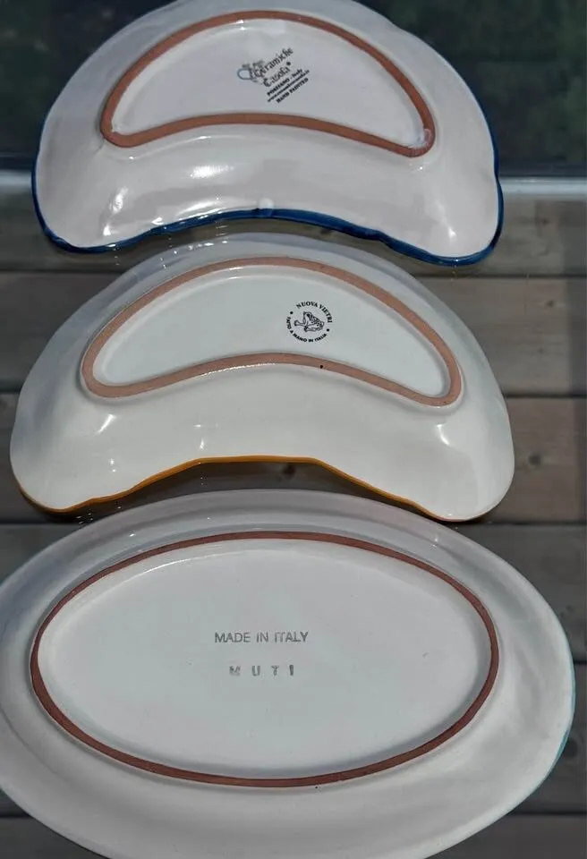 Vintage Italian Majolica Serving Set - Animal Motif Pottery (3 Pcs) - photo 3