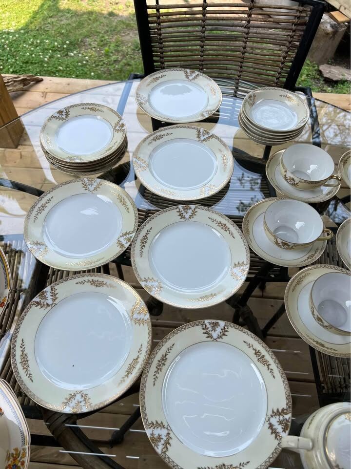 Antique 1920s Noritake Japan Tea & Dessert Set (30 Pcs) - Gold "M" Mark - photo 10