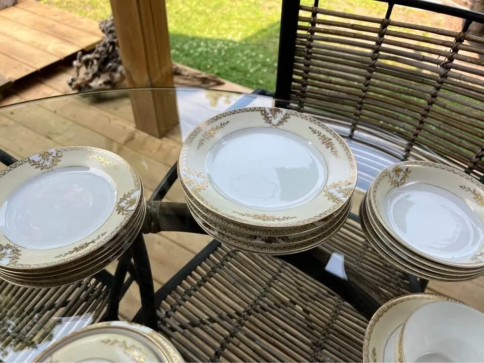 Antique 1920s Noritake Japan Tea & Dessert Set (30 Pcs) - Gold "M" Mark - photo 6