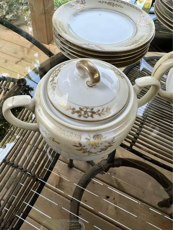 Antique 1920s Noritake Japan Tea & Dessert Set (30 Pcs) - Gold "M" Mark - photo 9