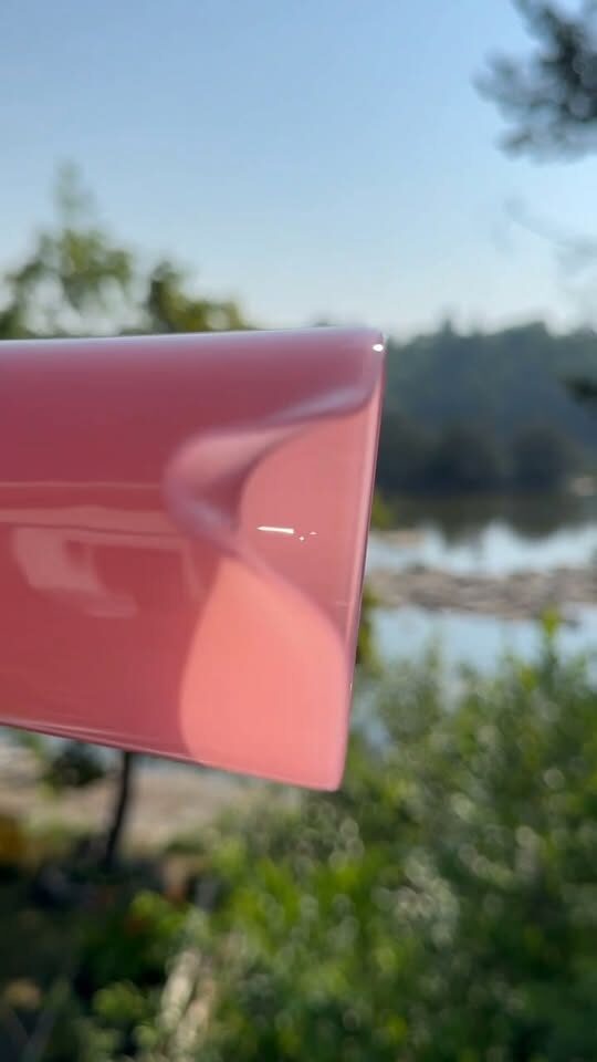 Vintage Mid-Century Pink Italian Glass Ewer Pitcher - 1960s - photo 1