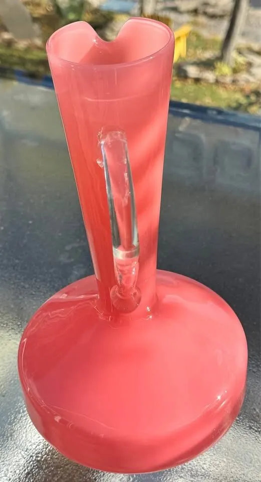 Vintage Mid-Century Pink Italian Glass Ewer Pitcher - 1960s - photo 6