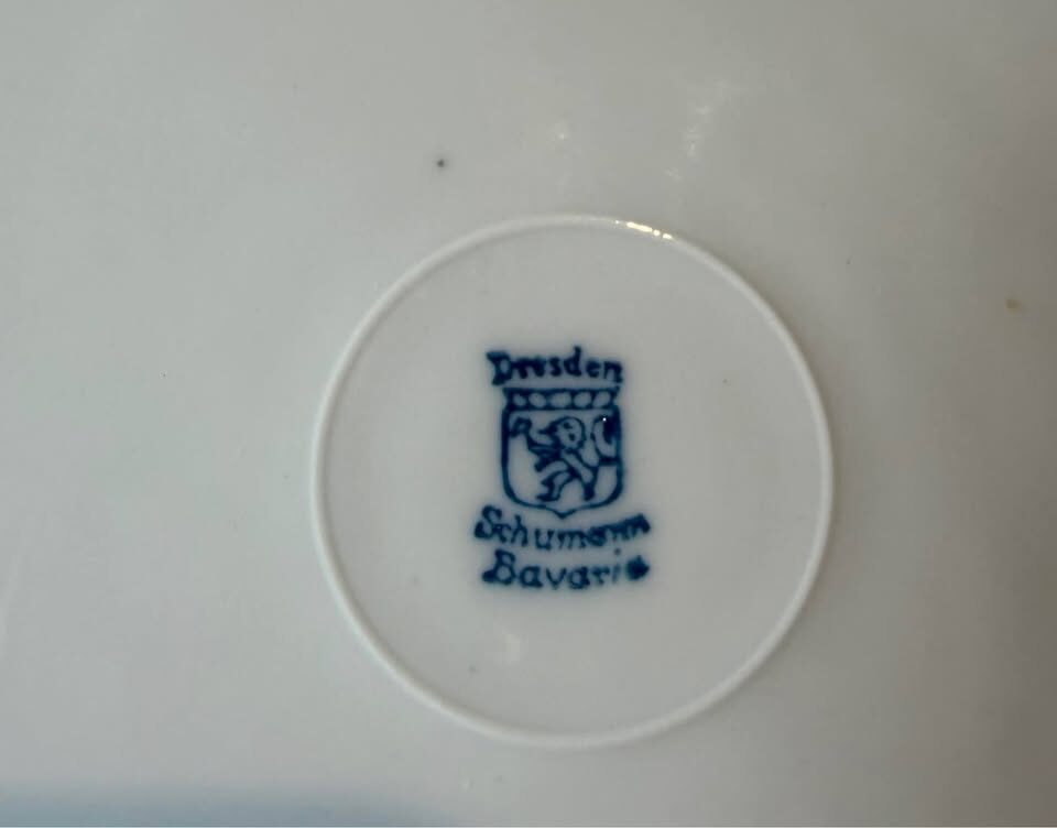 Antique Schumann Bavaria Dresden Reticulated Plate (c.1920) - photo 4