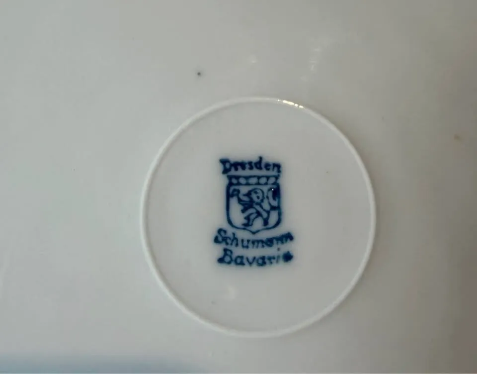 Antique Schumann Bavaria Dresden Reticulated Plate (c.1920) - photo 4