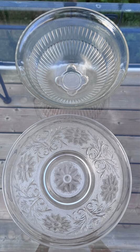 Vintage 9” Glass Bowls - Hazel Atlas "Aurora" & Anchor Hocking "Sandwich" - photo 10