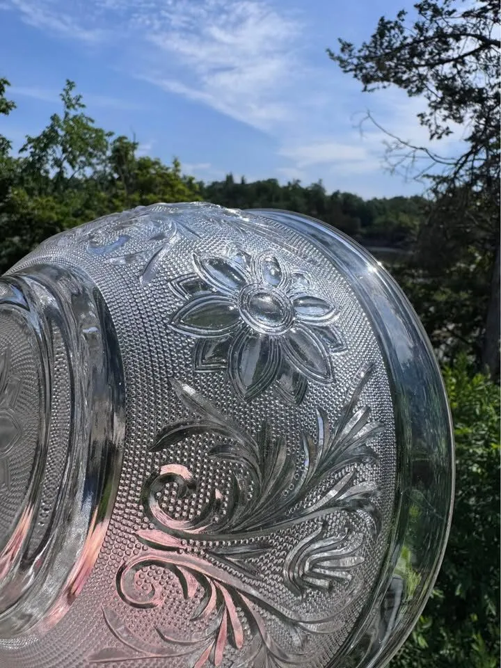 Vintage 9” Glass Bowls - Hazel Atlas "Aurora" & Anchor Hocking "Sandwich" - photo 8