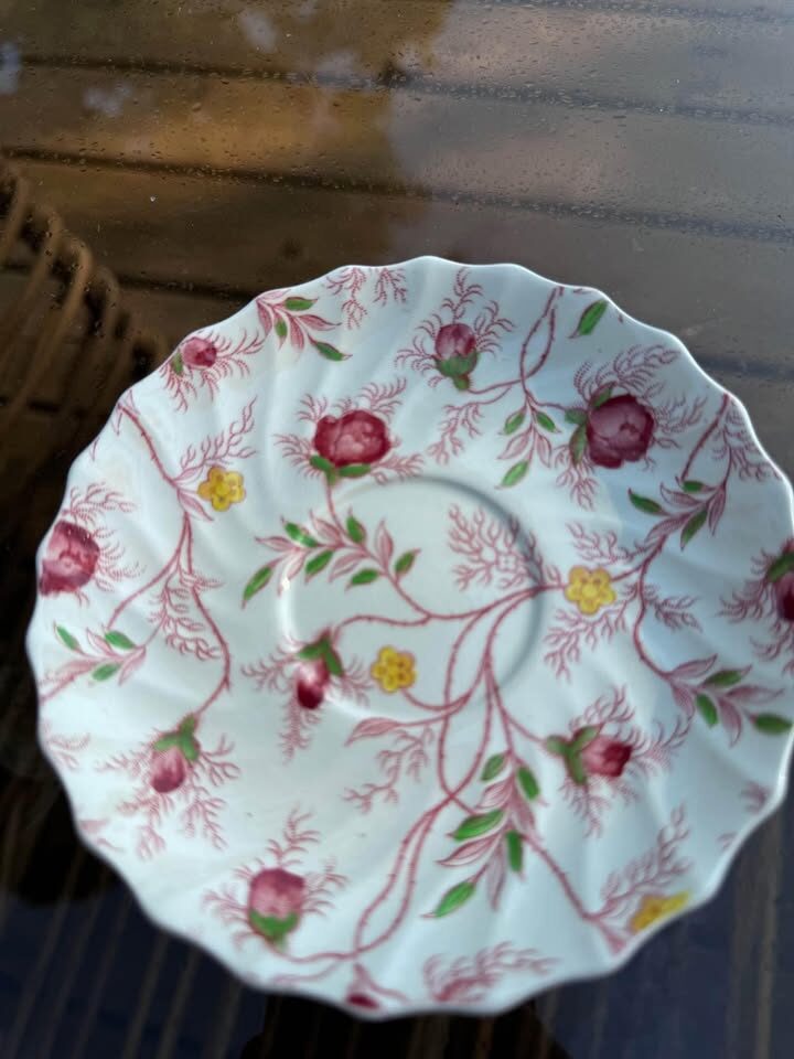 Vintage Copeland Spode "Rosebud Chintz" Demitasse Cup & Saucer Set - photo 5